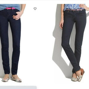 Madewell Skinny Skinny Denim Blue Dark Wash Jeans High Waisted Size 26
